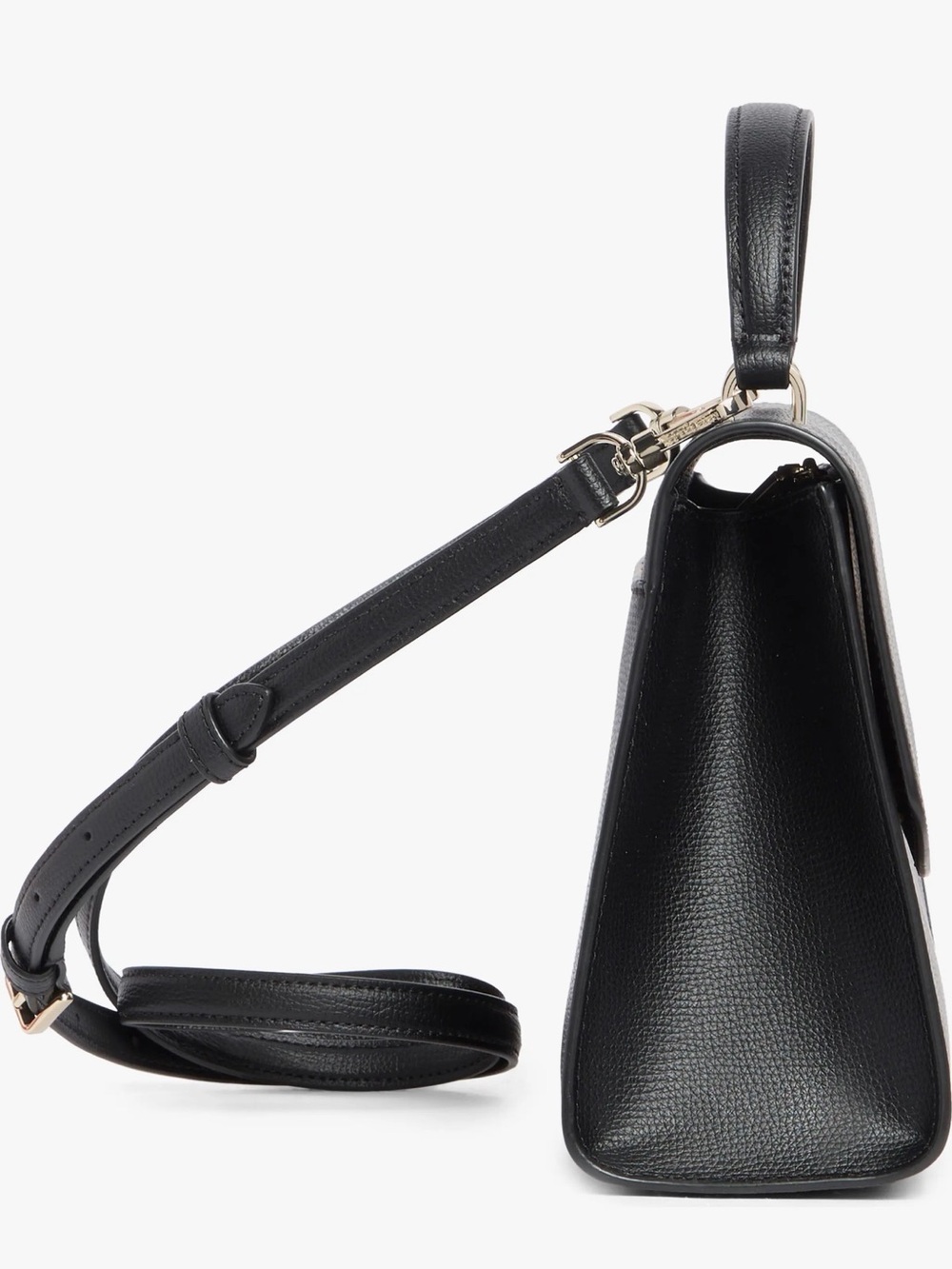 kate spade Black Leather Structured Top-Handle Bag - Picture 6 of 10